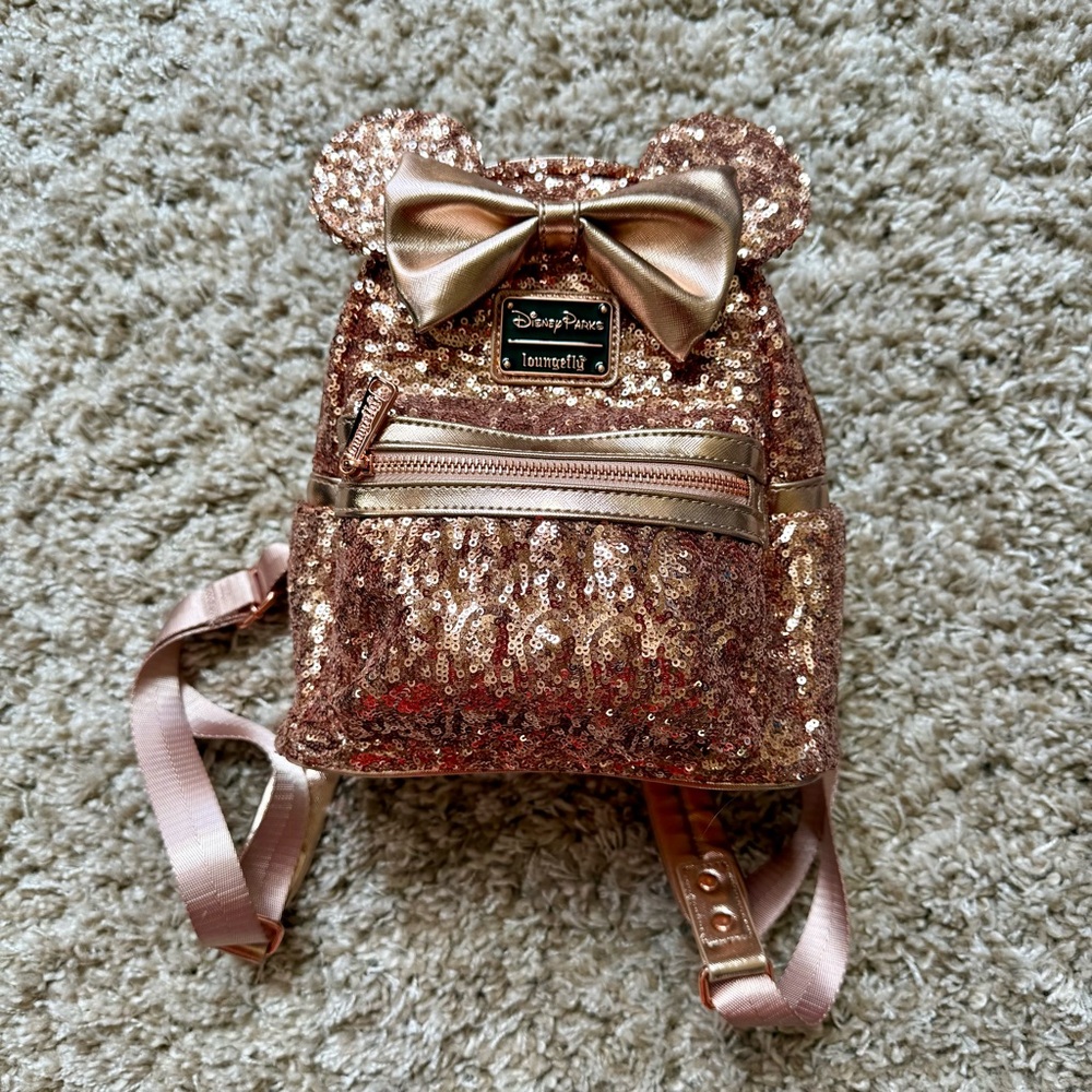 Loungefly Disney Sequin Mini Backpack - Gold